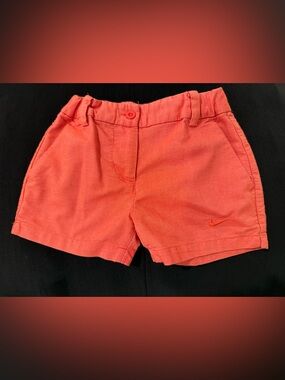 Nike Girls' Coral-Orange Athletic Shorts